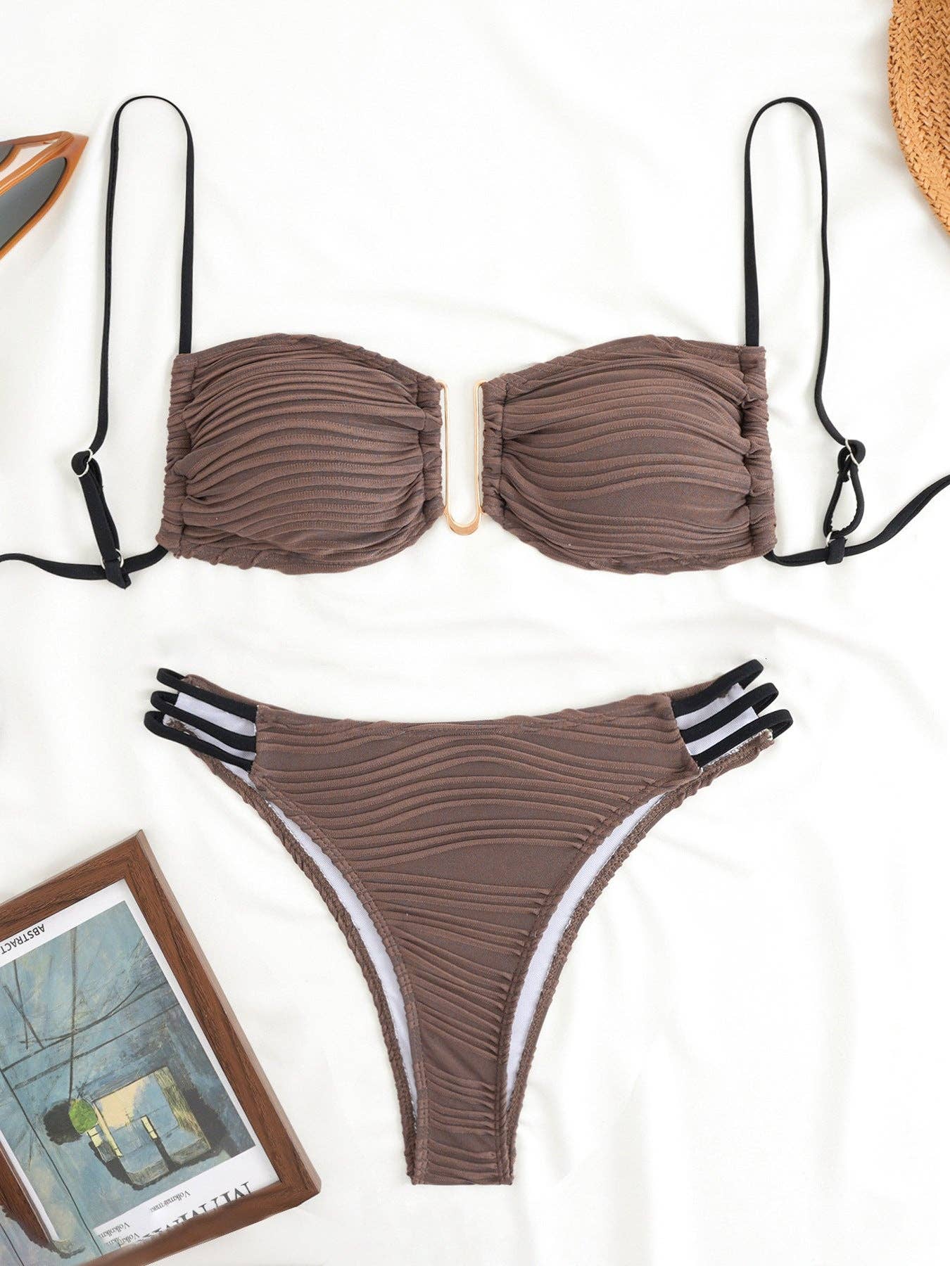 HI80'S Escape Line Triangle Bikini Set