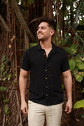 Salty Weekend Black Summer Nights Button Down