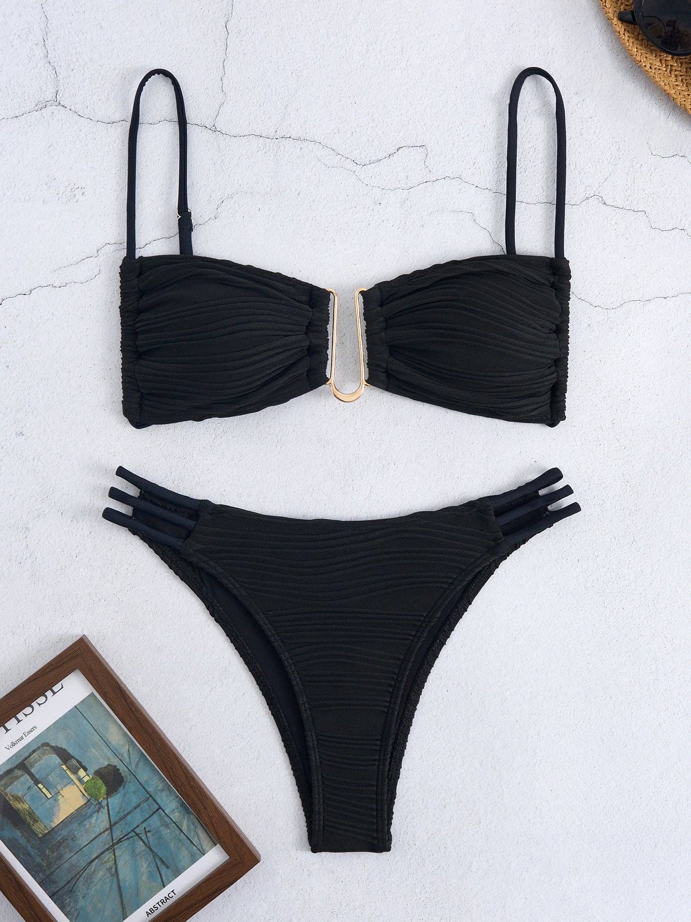 HI80'S Escape Line Triangle Bikini Set
