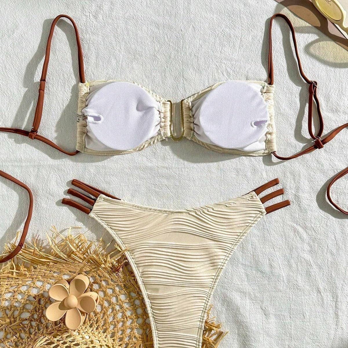 HI80'S Escape Line Triangle Bikini Set