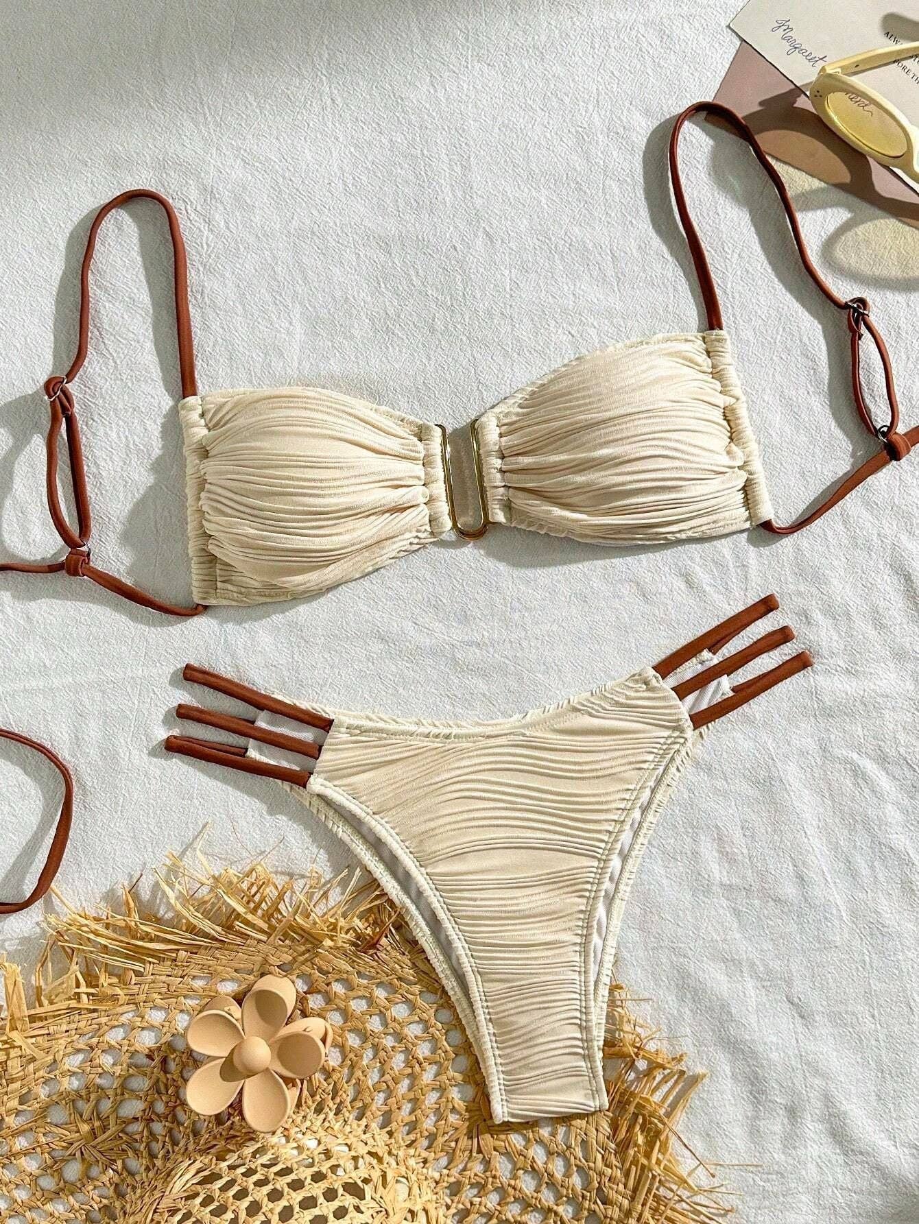 HI80'S Escape Line Triangle Bikini Set