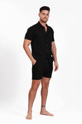 SALTY WEEKEND BLACK SUMMER NIGHTS LINEN SHORTS